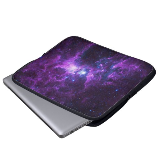 Lila Galaxie-Laptop-Hülse Laptopschutzhülle (Vorne Knopf)