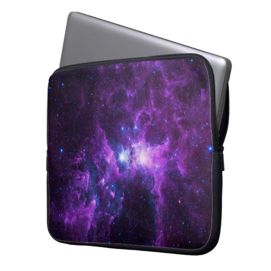 Lila Galaxie-Laptop-Hülse Laptopschutzhülle (Vorderseite Links)