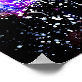 Lila Galaxie mit Planeten Poster (Ecke)