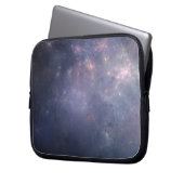 Lila Galaxie mit Sternen Laptopschutzhülle (Vorderseite Links)