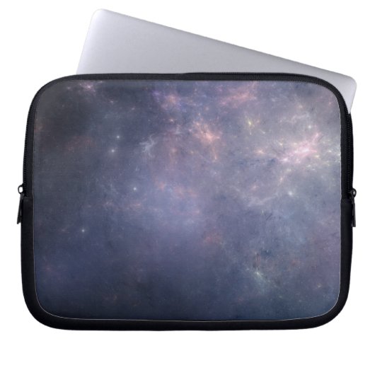 Lila Galaxie mit Sternen Laptopschutzhülle (Vorderseite)