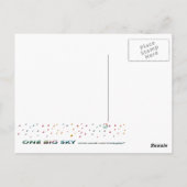 Lila Galaxie mit Sternen Postkarte (Rückseite)