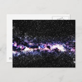 Lila Galaxie Postkarte (Vorne/Hinten)