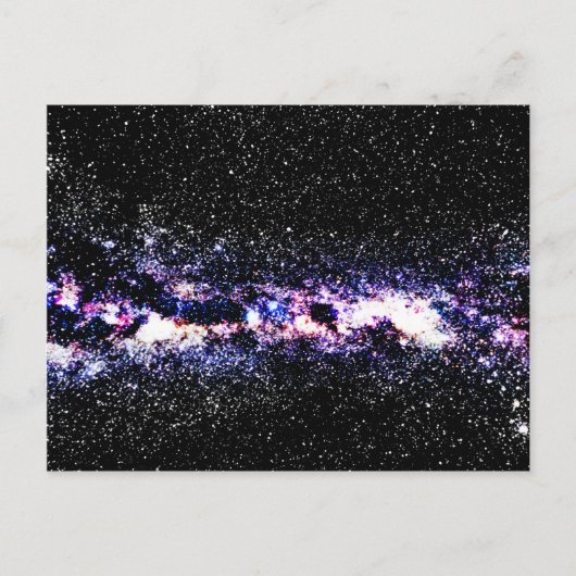 Lila Galaxie Postkarte (Vorderseite)