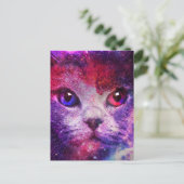 Lila Galaxie Postkarte (Stehend Vorderseite)