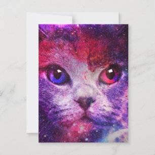 Lila Galaxie Postkarte