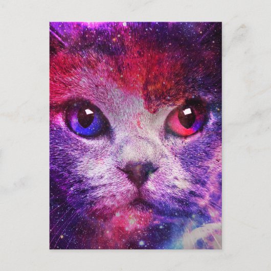 Lila Galaxie Postkarte (Vorderseite)