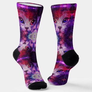 Lila Galaxie Socken