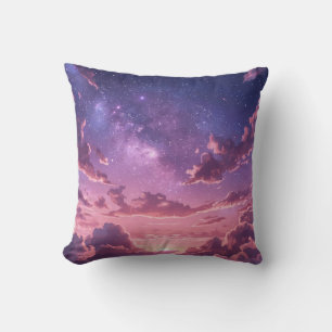 Lila-Galaxie-Sonnenuntergangs-Wurfkissen Kissen
