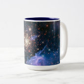 Lila Galaxie-Starry Zweifarbige Tasse (VorderseiteRechts)