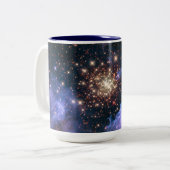 Lila Galaxie-Starry Zweifarbige Tasse (Vorderseite Links)
