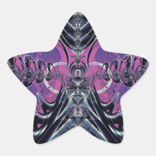 Lila Galaxie Stern-Aufkleber