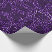 Lila Galaxie-Stern-Verpackungs-Papier Geschenkpapier (Ecke)