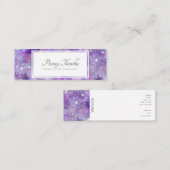 Lila Galaxie und Sterne Mini Visitenkarte (Vorne/Hinten)