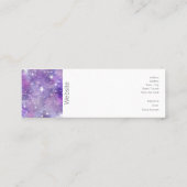 Lila Galaxie und Sterne Mini Visitenkarte (Rückseite)