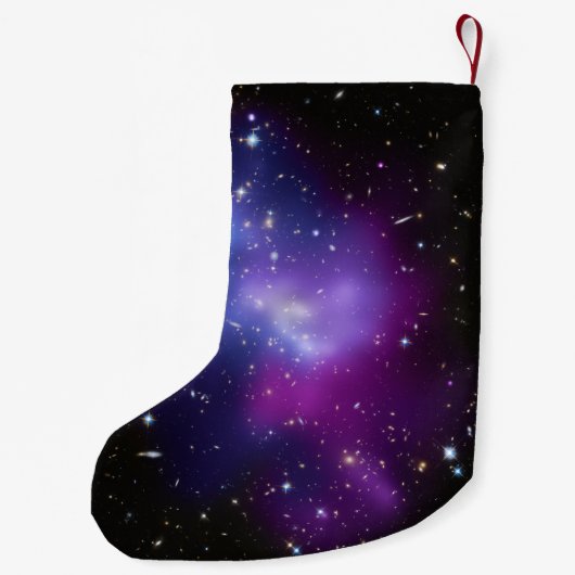 Lila Galaxiecluster Kleiner Weihnachtsstrumpf (Rückseite)