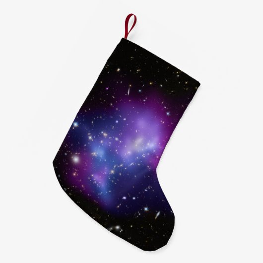 Lila Galaxiecluster Kleiner Weihnachtsstrumpf (Vorderansicht (hängend))