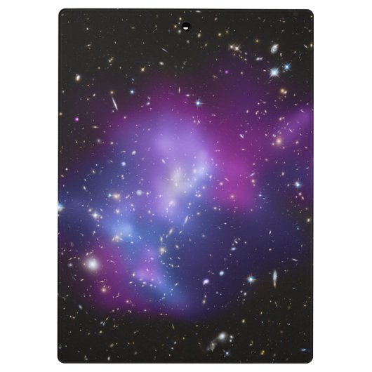 Lila Galaxiecluster Klemmbrett (Rückseite)