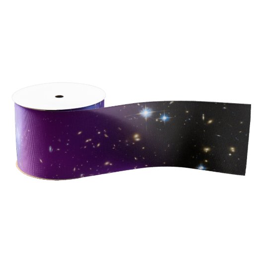 Lila Galaxiecluster Ripsband (Spule)