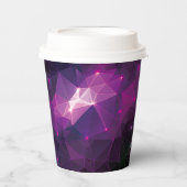 lila Galaxiemuster Pappbecher (Vorderseite)