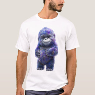 Lila-Galaxien-Gorilla-Kosmisches Primaten-Männer T-Shirt