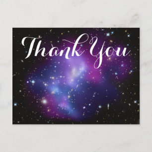 Lila Galaxienhaufen Danke Postkarte