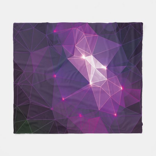 Lila Galaxis Fleecedecke (Vorderseite (Horizontal))