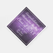 Lila Galaxy Abschluss Papier Napkins Serviette (Ecke)