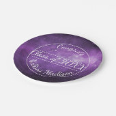 Lila Galaxy Abschluss Teller (Schrägansicht)