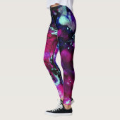 Lila Galaxy Alkoholtink Abstrakt Leggings (Links)