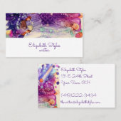 Lila Galaxy-Alkoholtinten nach Maß  Visitenkarte (Vorne/Hinten)