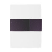 Lila Galaxy Celestial Gold Moon Cycle Wedding Einladungsbanderole (Rückseitenbeispiel)