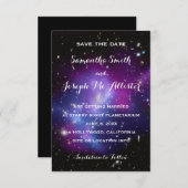 Lila Galaxy Celestial Save the Date (Vorne/Hinten)