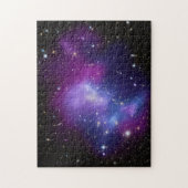 Lila Galaxy Celestial Space Foto Puzzle (Vertikal)