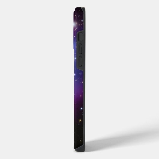 Lila Galaxy Cluster Celestial Foto iPhone Hülle (Linke Seite)