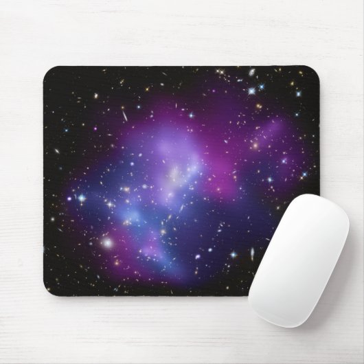 Lila Galaxy Cluster Celestial Foto Mousepad (Mit Mouse)