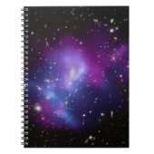Lila Galaxy Cluster Celestial Space Foto Notizblock (Vorderseite)