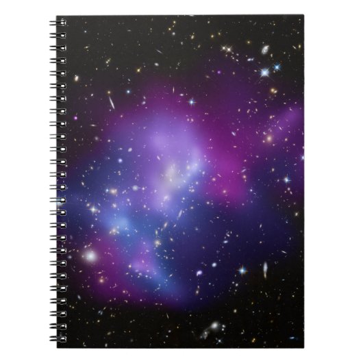 Lila Galaxy Cluster Celestial Space Foto Notizblock (Vorderseite)