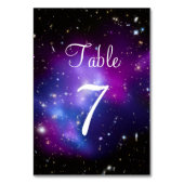 Lila Galaxy Cluster Celestial Space Foto Tischnummer (Rückseite)