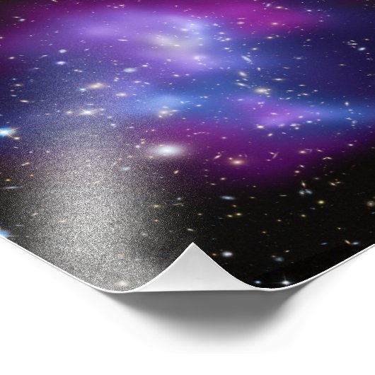 Lila Galaxy-Cluster-Foto Fotodruck (Ecke)