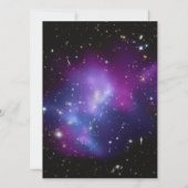 Lila Galaxy Cluster Planetarium Hochzeit Einladung (Rückseite)