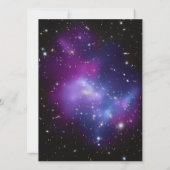 Lila Galaxy Cluster Planetarium Hochzeit Einladung (Rückseite)