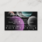 Lila Galaxy Cluster Raumballons Visitenkarte (Rückseite)