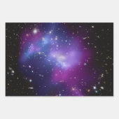Lila Galaxy Cluster Schwarzes Lila Himmelsreich Fo Geschenkpapier Set (Vorderseite 3)