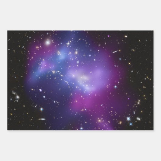 Lila Galaxy Cluster Schwarzes Lila Himmelsreich Fo Geschenkpapier Set (Vorderseite 3)