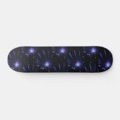 Lila Galaxy Fraktal Burst Kunst Skateboard (Horizontal)