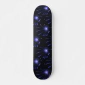 Lila Galaxy Fraktal Burst Kunst Skateboard (Vorne)