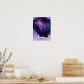 Lila Galaxy Kinderzimmer Poster (Küche)