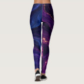 Lila Galaxy Leggings | Kosmische Nebel Activewear (Rückseite)