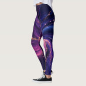 Lila Galaxy Leggings | Kosmische Nebel Activewear (Links)